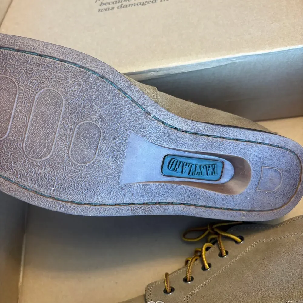 Eastland Mens Seneca Camp Moc Boots 13 NWT Tan Khaki Suede Lace Chukka Huckberry